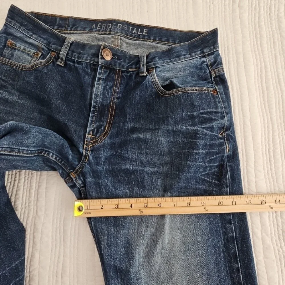 Aeropostale Jeans Men's 34x32 Med Wash Straight Leg LXPZCH24 Classic 100% Cotton